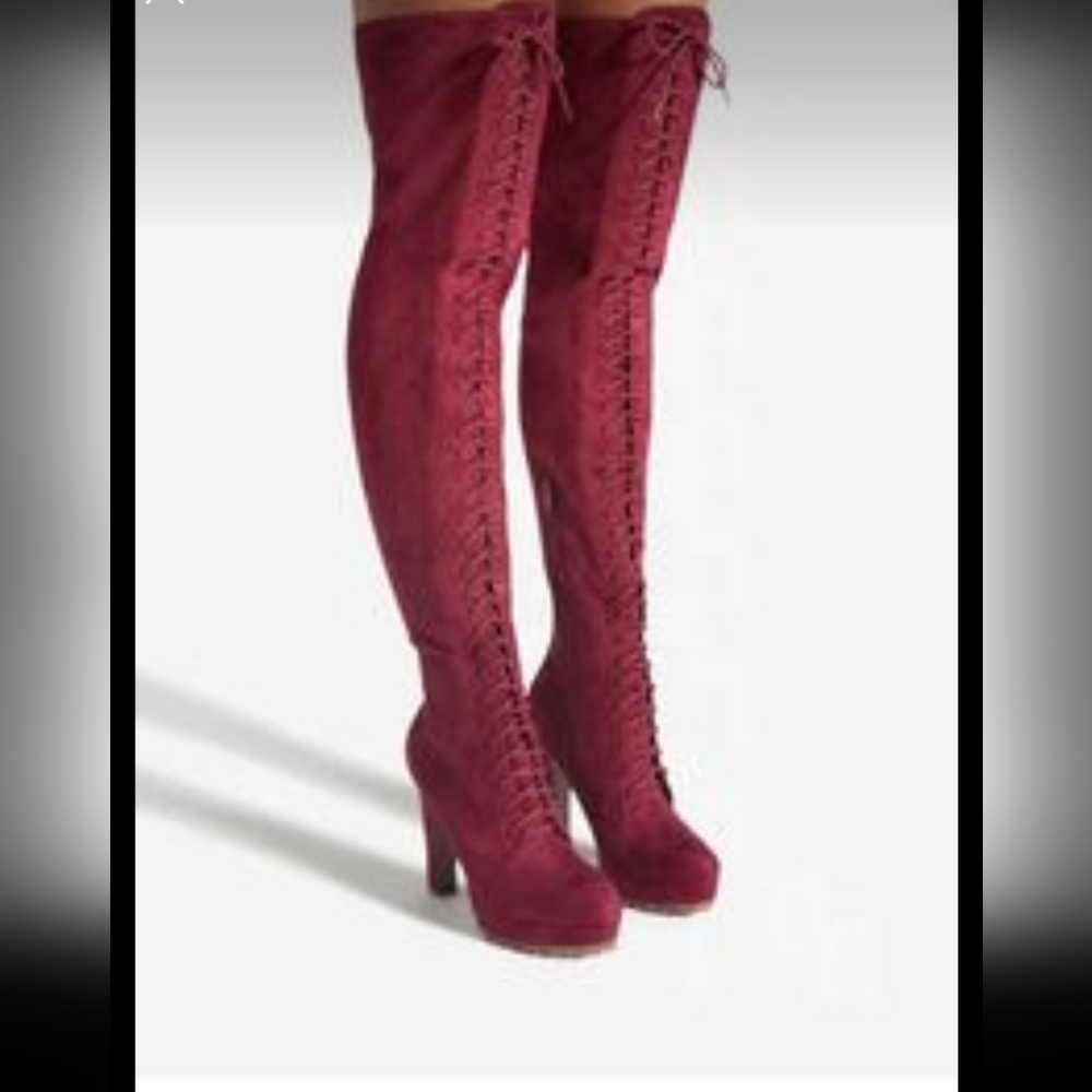 Women's size 6.5 wide Calf thigh high boots